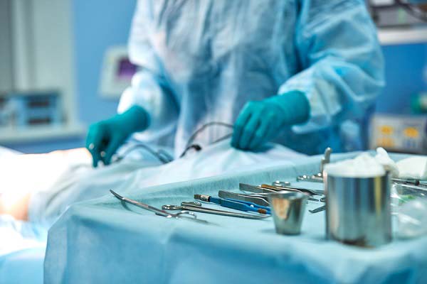 Preparation Of Sterile Instrument For Surgery. Neatly Laid Out I