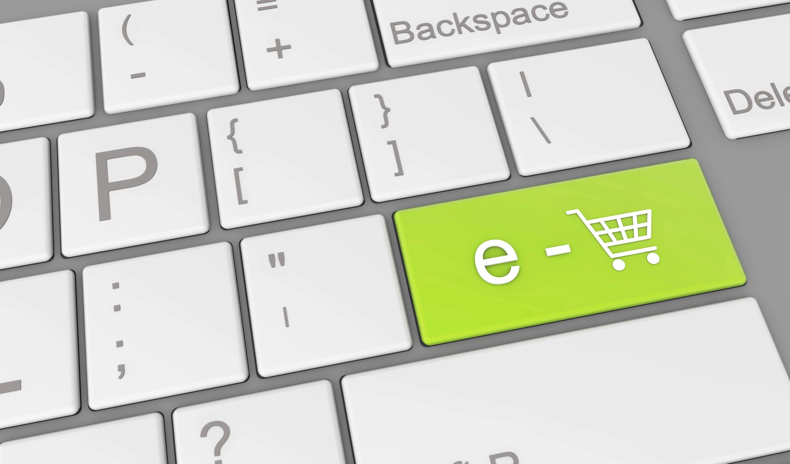 Special "e-commerce" button on a laptop keyboard