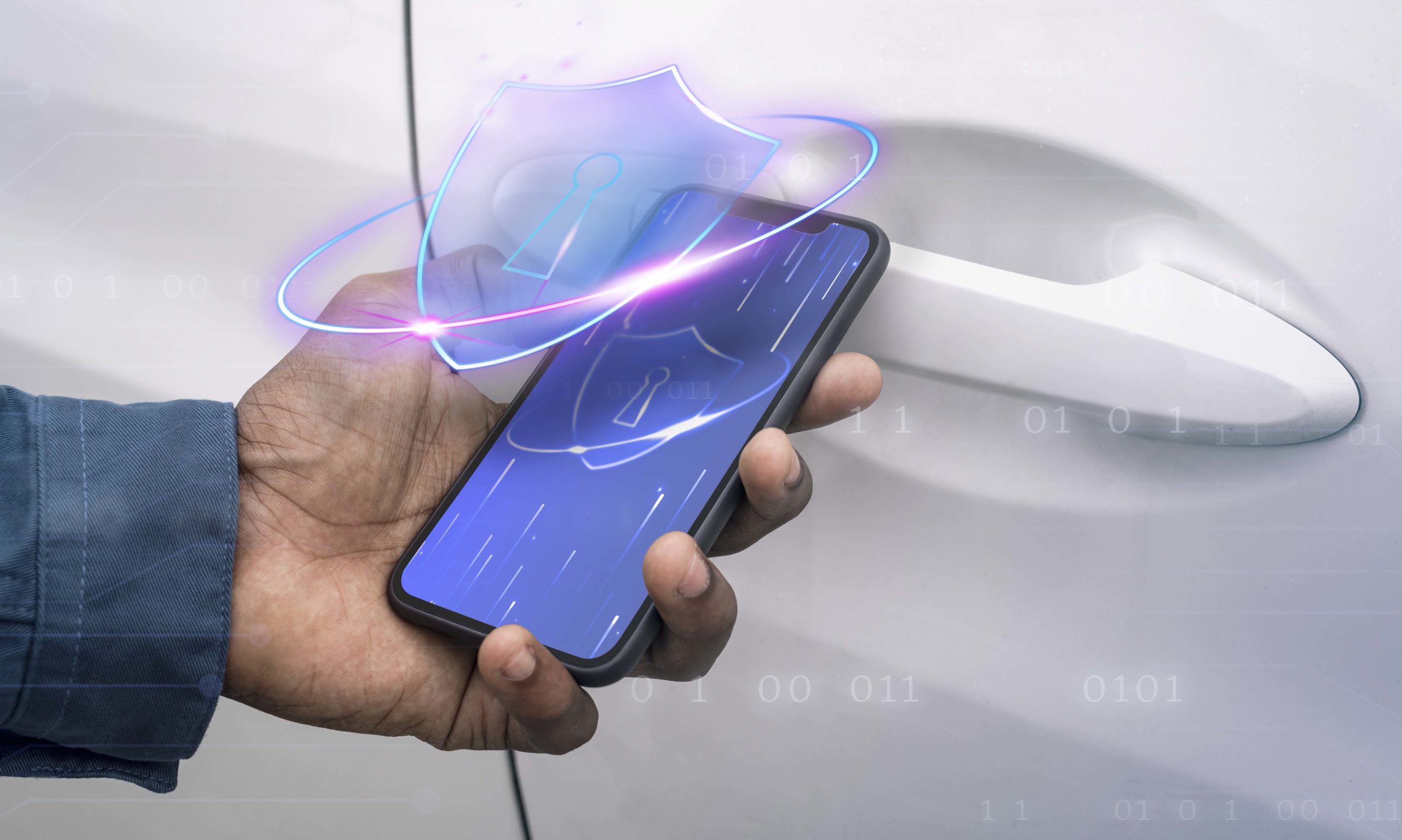 Smart car security unlock via smartphone digital remix